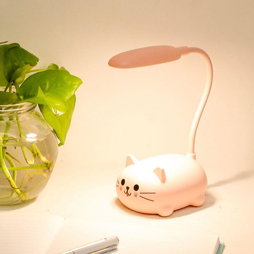 Đèn Để Bàn Ánh Sáng Trắng Ấm Sạc Cổng USB Cho Học Sinh / Văn Phòng