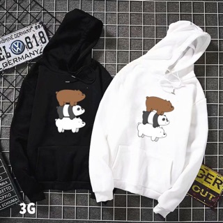 Áo hoodie nam nữ 3 gấu có bigsize vải nỉ bông dày dặn