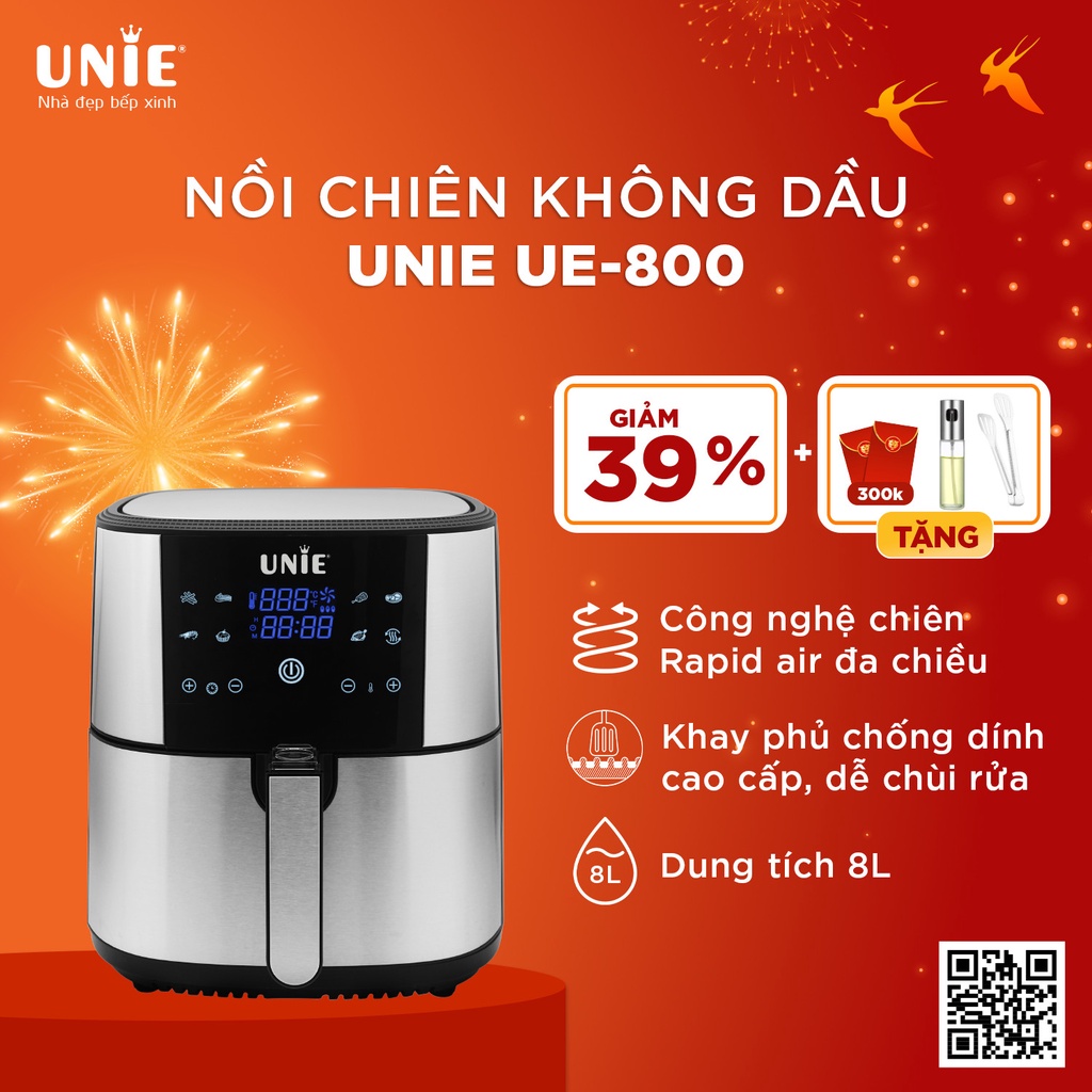 Nồi chiên không dầu UNIE UE-800 dung tích 8 lít- Điện máy En 79