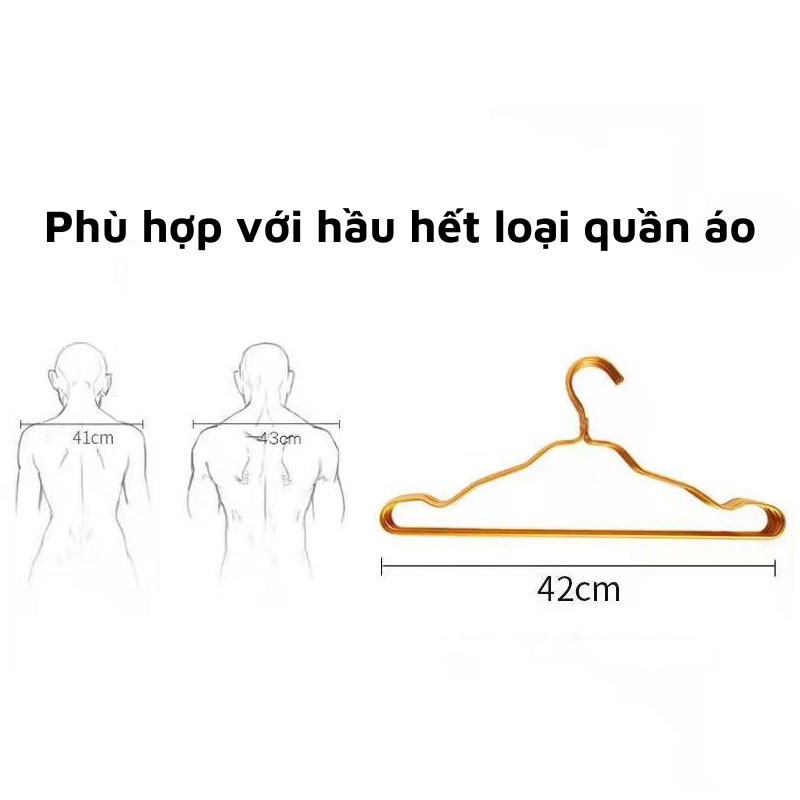 Móc Quần Áo, Mắc Treo Quần Áo Kim Loại Mạ Vàng Thiết Kế Chắc Chắn Moda.H