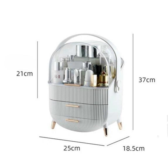 Hộp Đựng Mỹ Phẩm Đồ Trang Điểm Trong Suốt Chống Nước Nhiều Ngăn