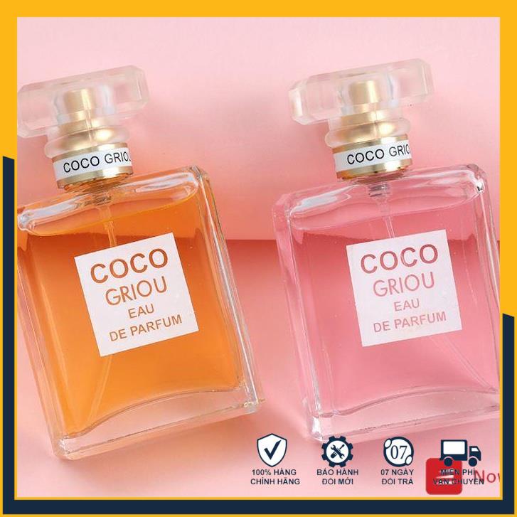 (FREESHIP) Nước hoa nam Coco Griou chai 50ml, Nước hoa nữ thơm lâu - Hương quyến rũ, thơm lâu, dùng là mê