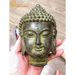 Tượng đồng đầu phật thích ca cao 15cm