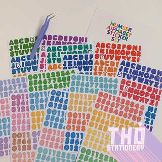 Sticker chữ cái toploader confetti ribbon bộ 2 tấm hình dán bullet journal trang trí sổ hàn quốc bts blackpink VIENTIANE