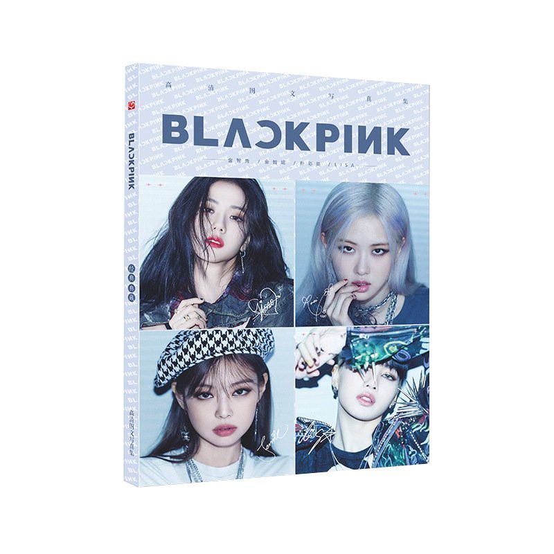 Album ảnh photobook Blackpink Lisa Jennie Rose Jisoo mẫu mới bìa xanh idol KPOP