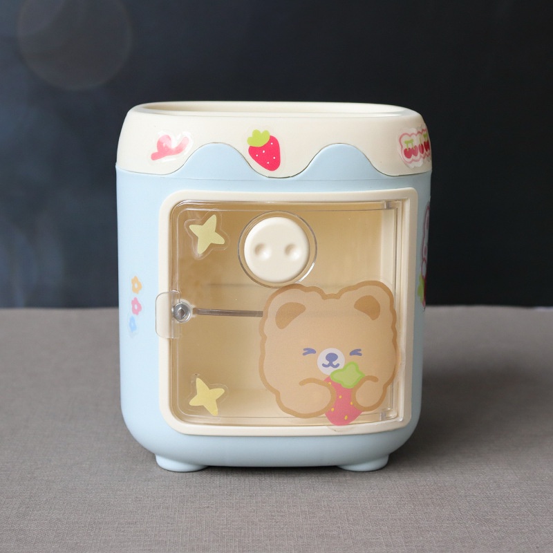 Ống Đựng Bút Hình Chú Heo Hoạt Hình Dễ Thương Sáng Tạo