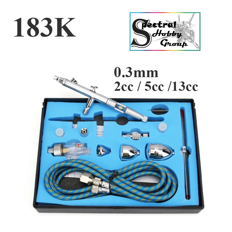Bút sơn mô hình Professional Airbrush Kit 183K kèm dây + lọc nước + tháo bút nhanh