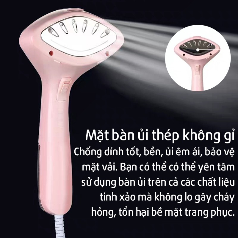 Bàn Ủi Hơi Nước Cầm Tay Bàn Là Hơi Nước Ủi Đứng Ủi Ngang Công Suất 1000W