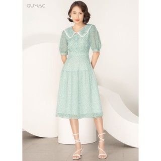 Đầm hoa phối đăng ten GUMAC DA907