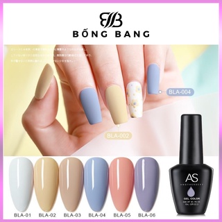 Sơn gel AS sơn móng tay gel sơn nail dùng máy hơ gel tone màu hàn quốc trẻ trung BỐNG BANG mã BLA 15ml