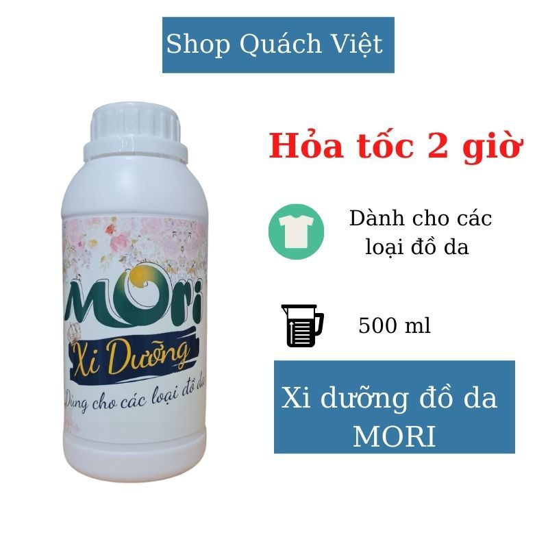 Xi đen MORI - chỉ sử dụng cho áo da bóng màu đen, chai 500ml