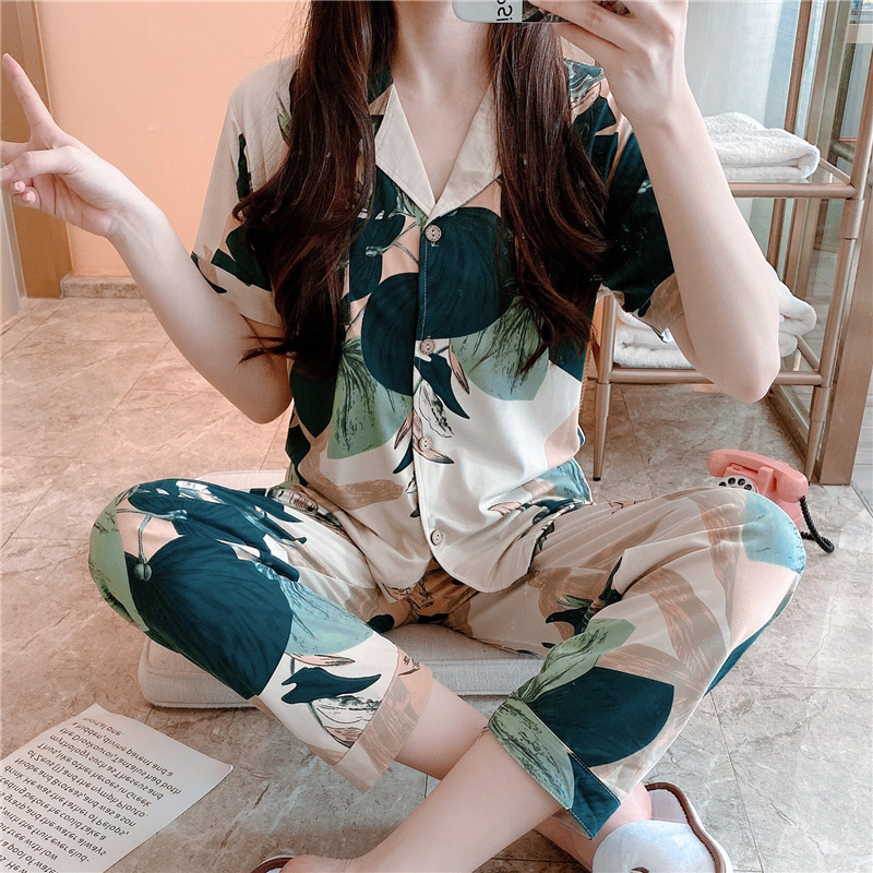Bộ Đồ Ngủ Bông Ngắn Tay Gợi Cảm Cho Nữ