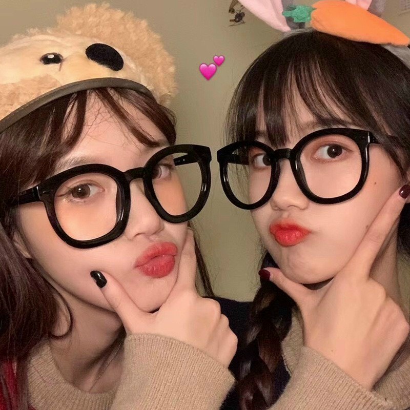 Mắt kính thời trang trong suốt chống ánh sáng xanh bảo vệ mắt dáng mặt tròn cực hot- 908