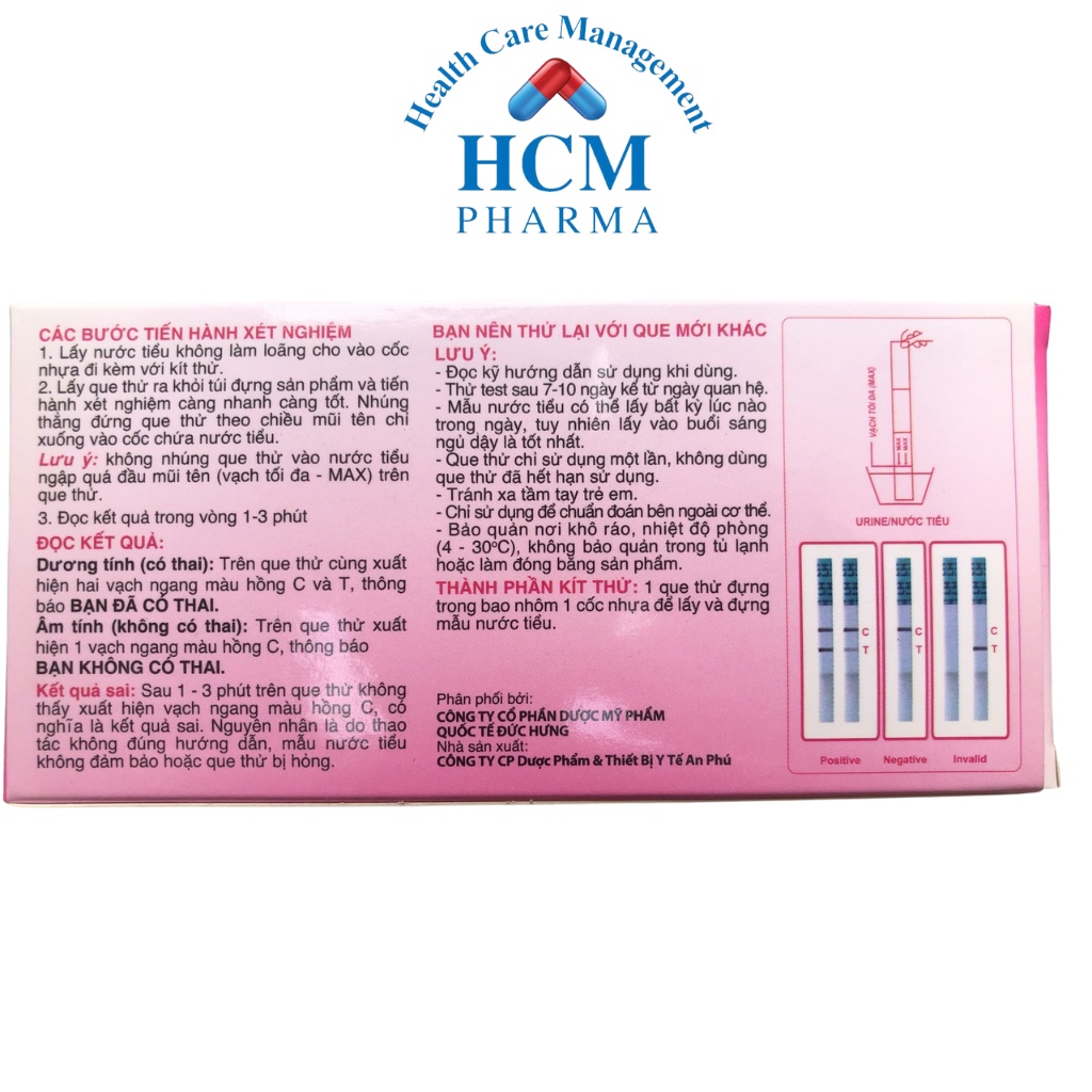 Que thử thai 2 vạch TEST COBA công nghệ mới, cho kết quả chính xác siêu nhanh, chỉ sau 60s HCM PHARMA DHG17