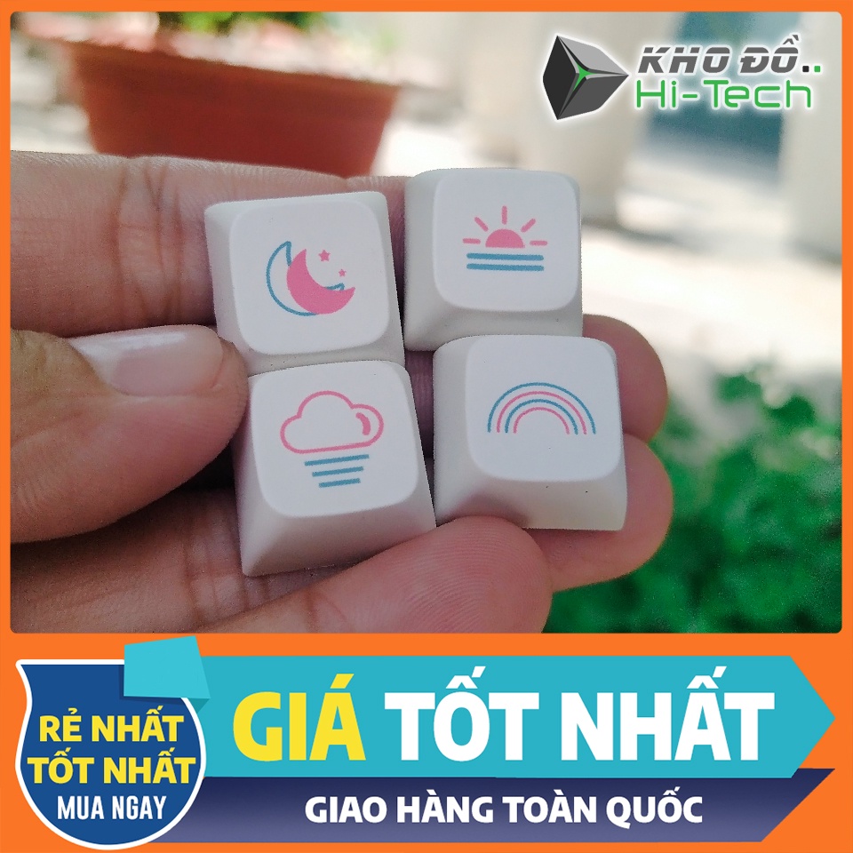 Nút keycap WEATHER XDA lẻ 💖 𝘍𝘳𝘦𝘦𝘴𝘩𝘪𝘱 💖XDA profiile 9.5mm - dày dặn, cao - không cấn switch trên bàn phím cơ mạch ngược