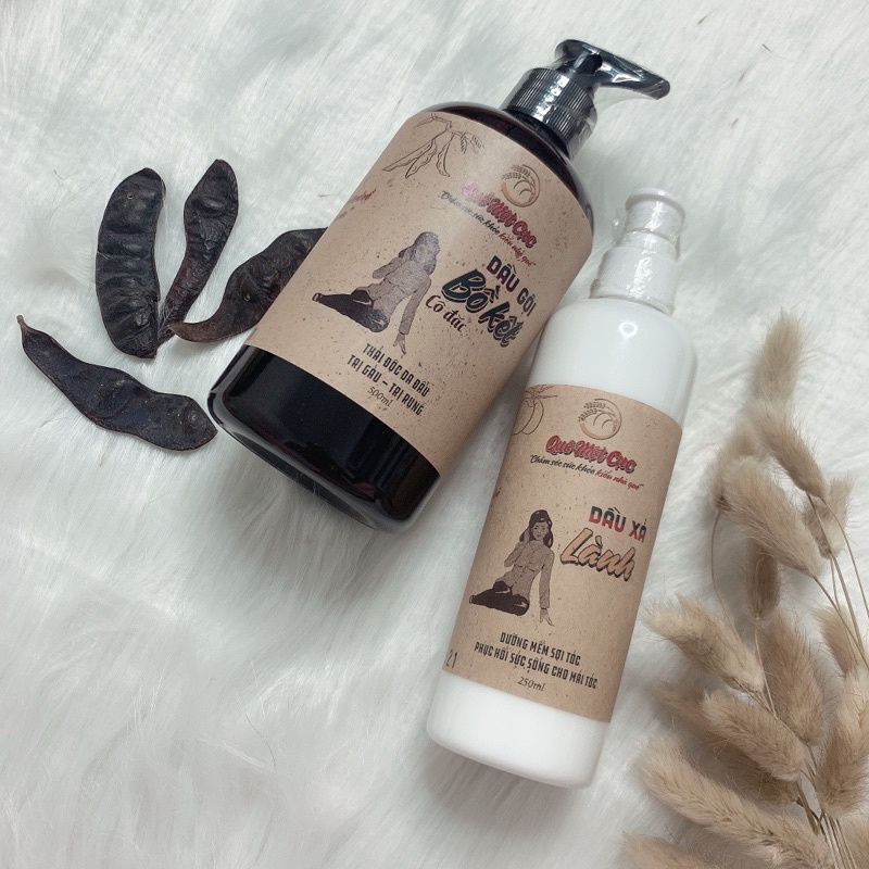 [Mua để nhận quà] Combo Dầu Gội Đầu Bồ Kết Cô Đặc Dầu Xả Lành QUÊ MỘT CỤC sạch gàu hết bết dính tóc dưỡng tóc mềm mượt | BigBuy360 - bigbuy360.vn