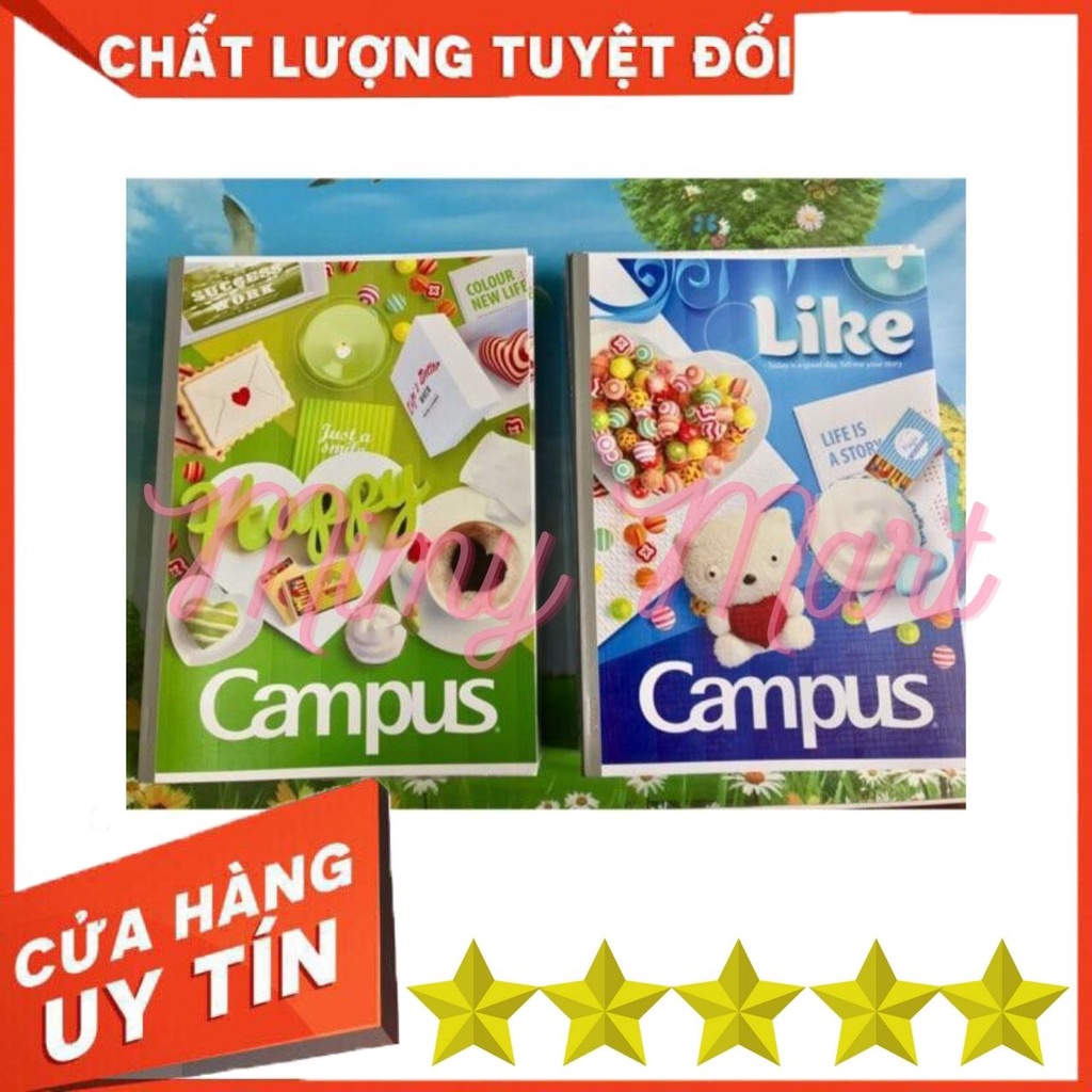 Vở kẻ ngang campus 80 trang gift (Lốc 10 quyển)