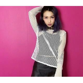 Áo lưới dài tay xuyên thấu