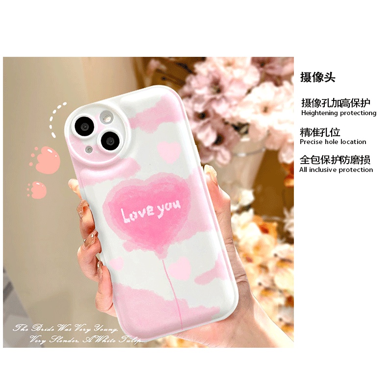 Ốp Điện Thoại Silicon Trong Suốt Có Túi Khí Hình Trái Tim Cho iPhone 12Pro 13 11 8p xr xs