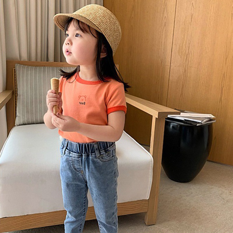 Áo Thun Tay Ngắn Cổ Tròn In Họa Tiết Hoạt Hình Phong Cách Hàn Quốc Thời Trang Mùa Hè Cho Nữ Se