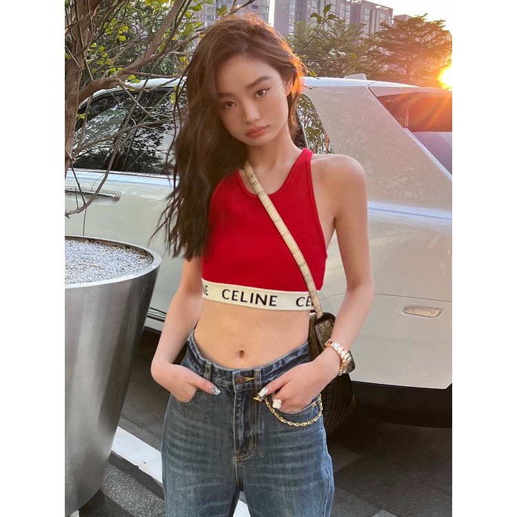 Áo Dệt Kim Không Tay Phong Cách Thể Thao Thời Trang Mùa Hè Dễ Phối Đồ