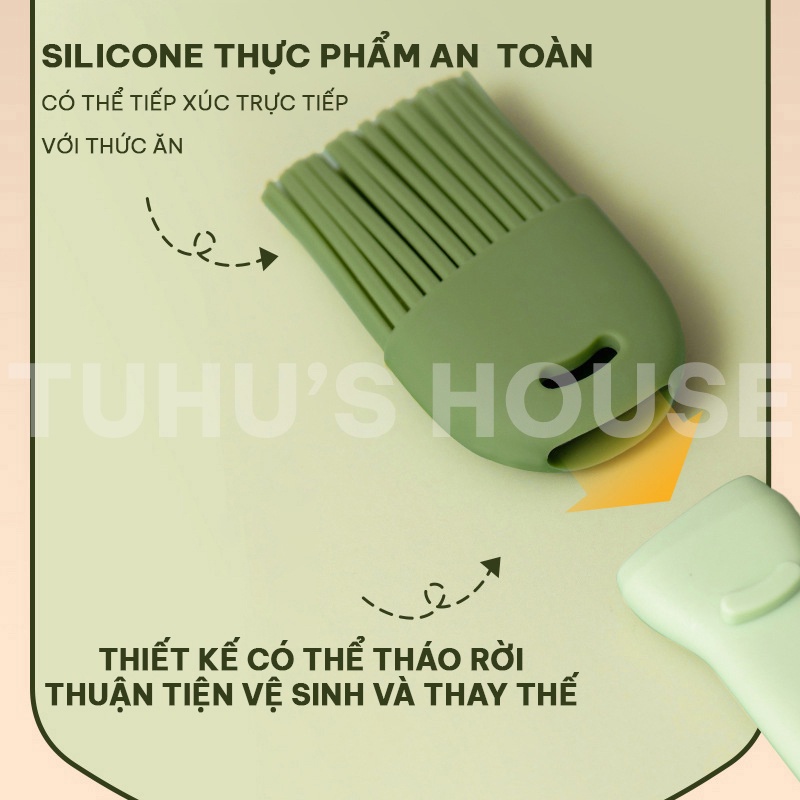 Chổi quét dầu silicon, cọ phết dầu bằng silicone để làm bánh có thể tháo rời đầu - TUHUHOUSE