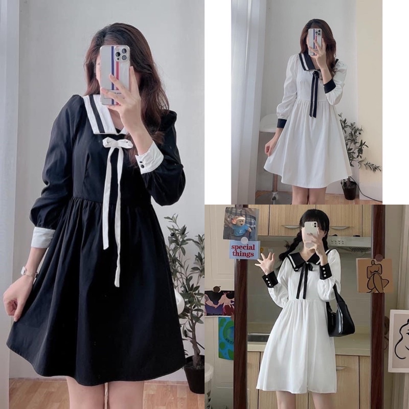 [ẢNH THẬT/VIDEO]VÁY THUỶ THỦ DÁNG MỚI PHỐI HAI MÀU SIÊU ĐÁNG YÊU