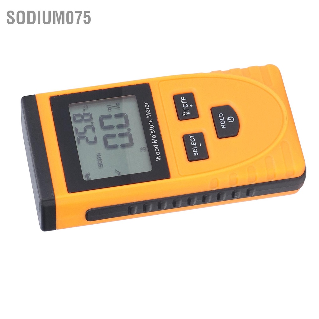 Có thể bán buôn Máy đo độ ẩm gỗ cảm ứng Độ chính xác cao Màn hình LCD phát hiện cho gạch Tường thạch Sàn tủ Sodium075 Hàng giao ngay