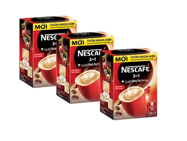 Combo 3 hộp NESCAFÉ 3in1 Cà Phê Rang Xay Hòa Tan Vị Nguyên Bản (20 gói x 17g)