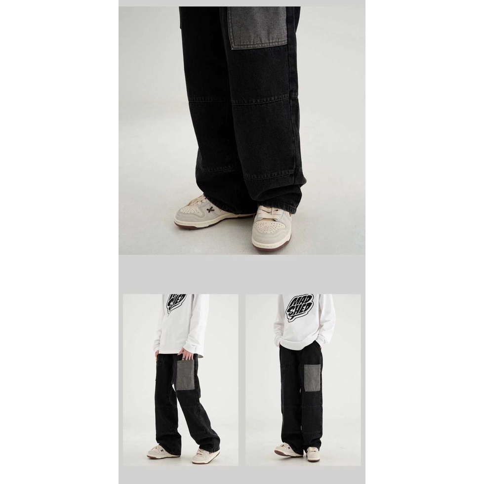 Quần Jeans Dài Ống Rộng Phong Cách Hàn Quốc Dành Cho Cả Nam Và Nữ