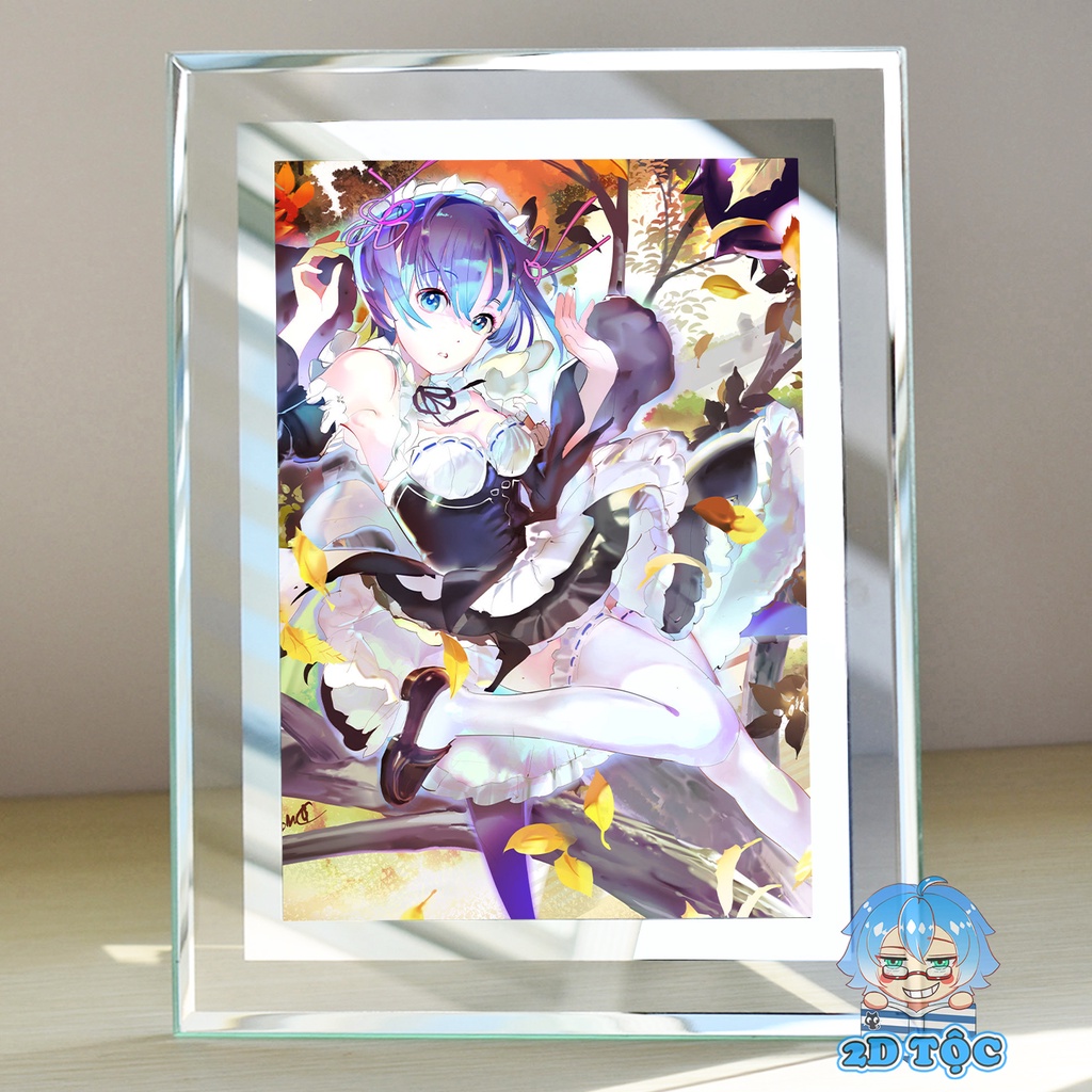 Khung kính Rem (1) Anime Manga Light Novel Re:Zero Kara Hajimeru Isekai Seikatsu - để bàn by 2D Tộc Shop