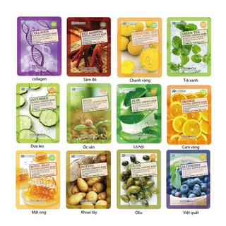 Combo 10 miếng mặt mix nạ 3d foodaholic natural essence