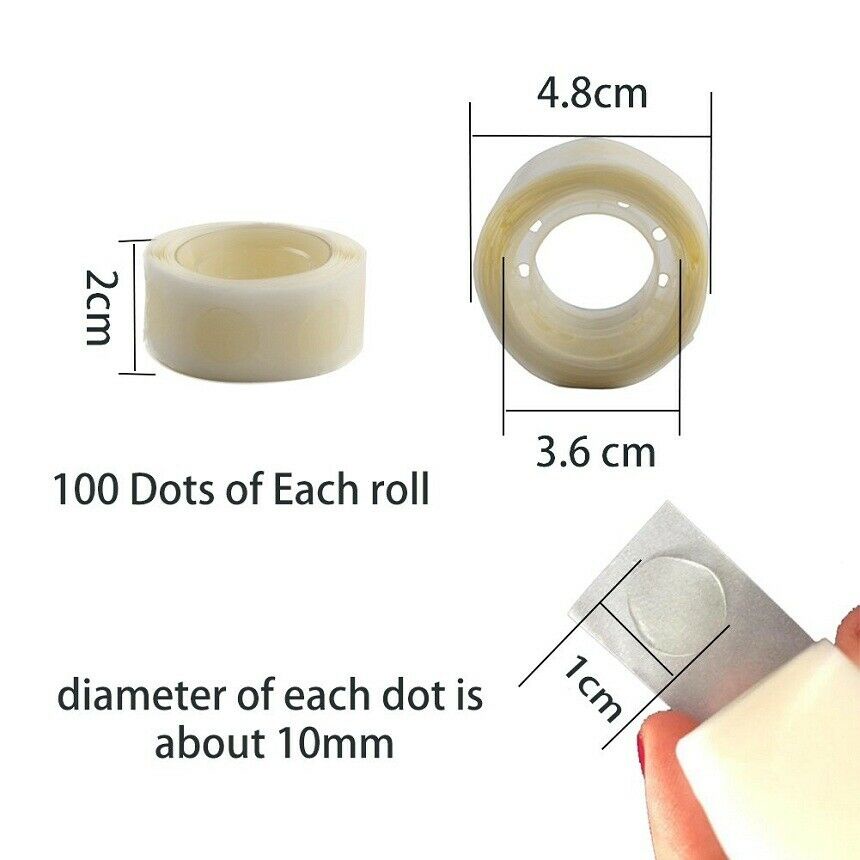 Bộ 100 Băng Dính Bong Bóng Trang Trí Chấm Bi