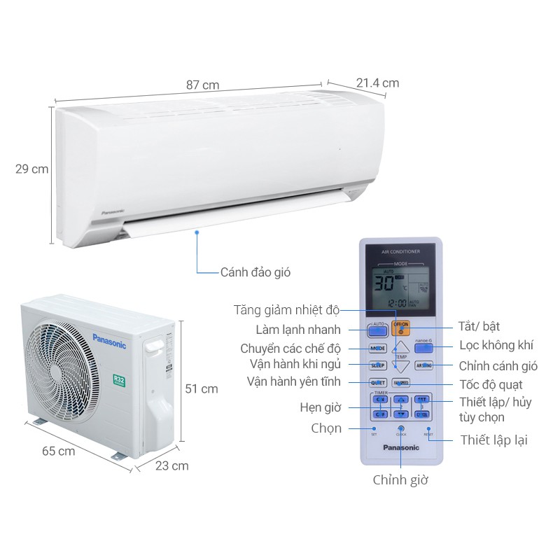 Máy lạnh Panasonic 1.0 HP CU/CS-N9SKH-8