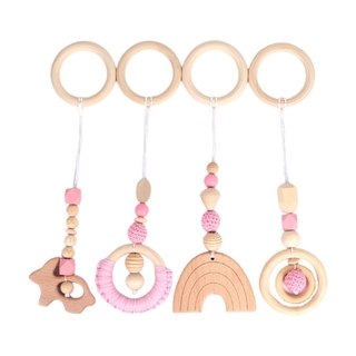 Set 4 Đồ Chơi Gỗ Treo Xe Đẩy Em Bé