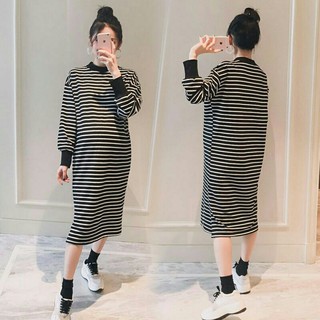 Váy bầu thu đông chất len siêu xinh mặc bầu A1612