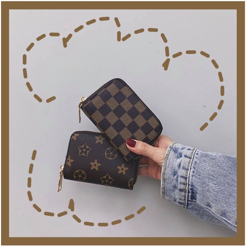 Ví mini KÉO KHÓA, VÍ NGẮN HỌA TIẾT CỔ ĐIỂN CHÂU ÂU,MỸ | BigBuy360 - bigbuy360.vn