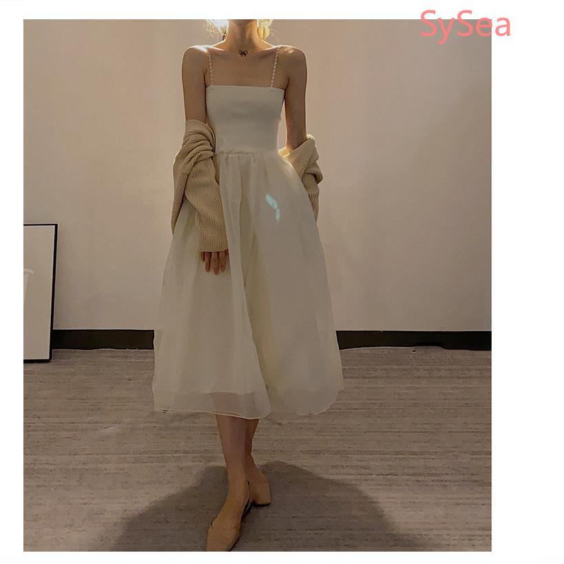 Đầm maxi Sát Nách Phối Lưới Thời Trang Mùa Xuân Cho Nữ