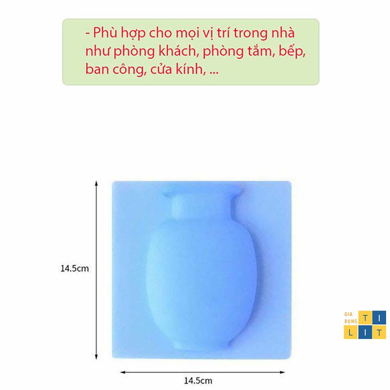 Bình hoa dán tường chất liệu silicon thiết kế sáng tạo phong cách Châu ÂU [BÌNH HOA]