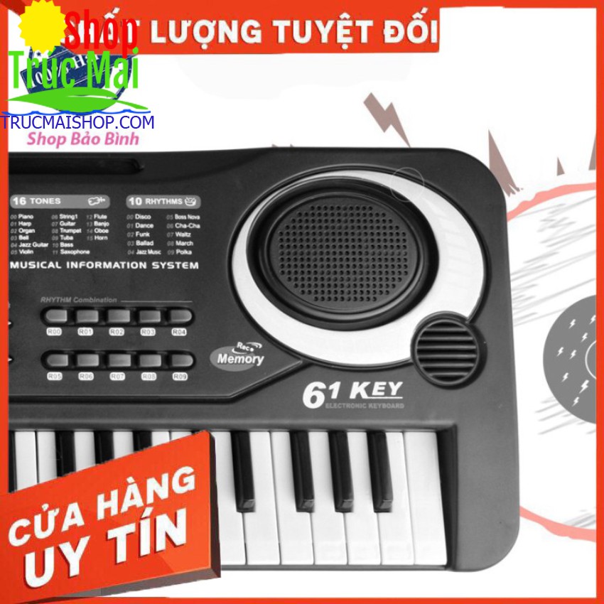 Đàn Piano Electronic Keyboard 61 Phím Kèm Mic Cho Bé