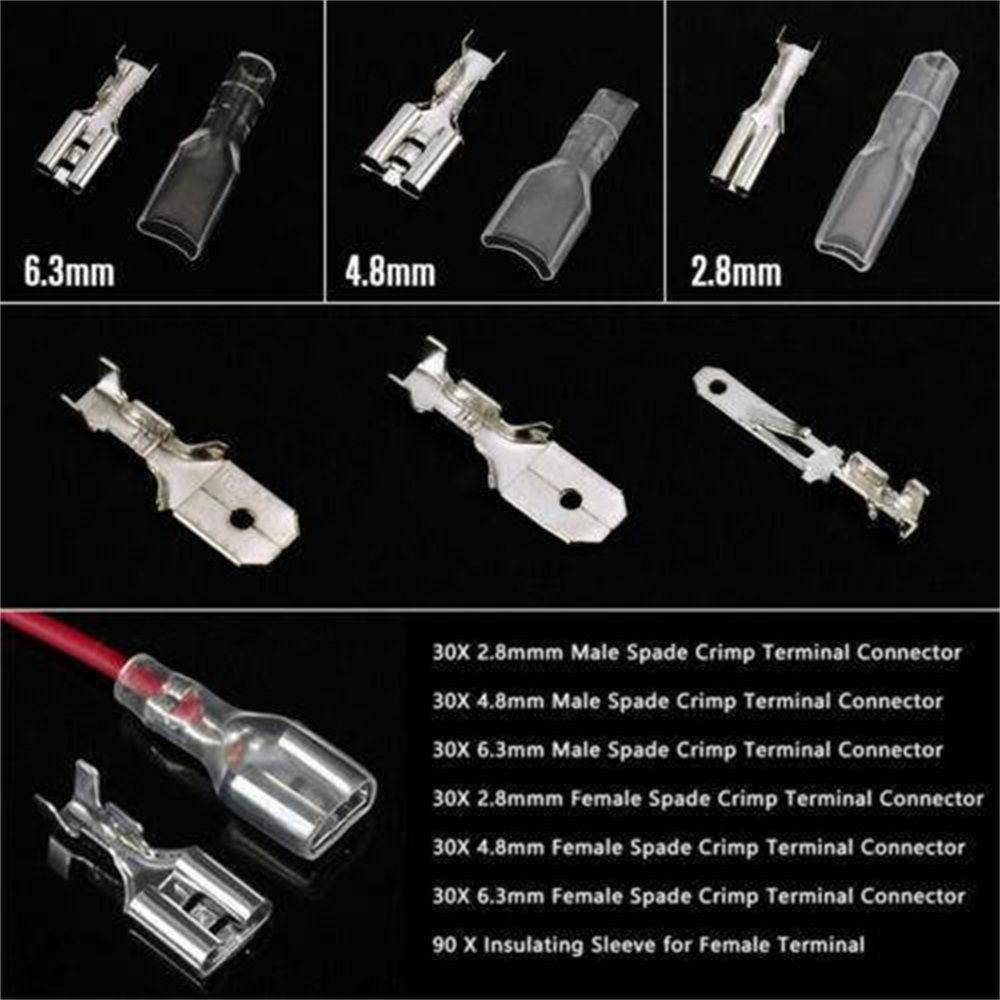 Set 270 Đầu Nối Dây Điện 2.8 / 4.8 / 6.3mm Chuyên Dụng Cho Xe Hơi