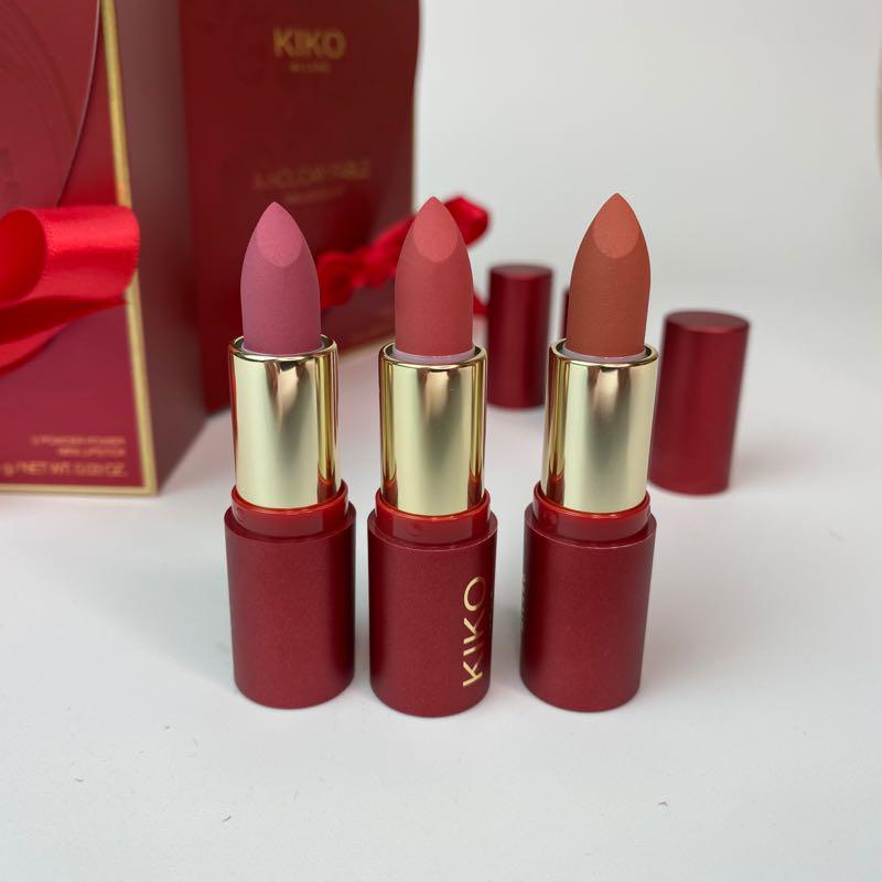 (Chuẩn Pháp-Mẫu mới 2021) Set 03 son mini KIKO A Holiday Fable Lipstick