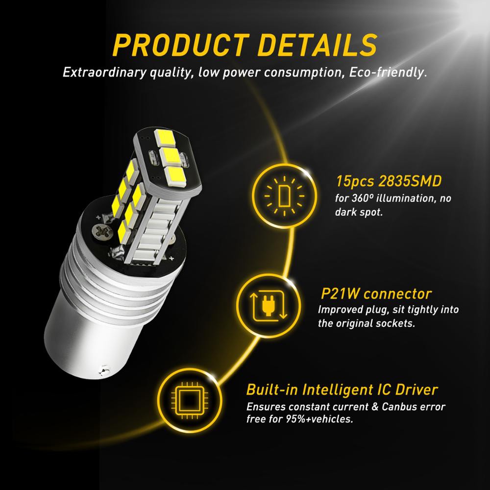 Bộ Đèn Led Chân 1157 - 15 SMD 2835 Đèn 12V-24V, Đèn Xi Nhan, Đèn demi, Đèn lùi Ô tô Xe Máy