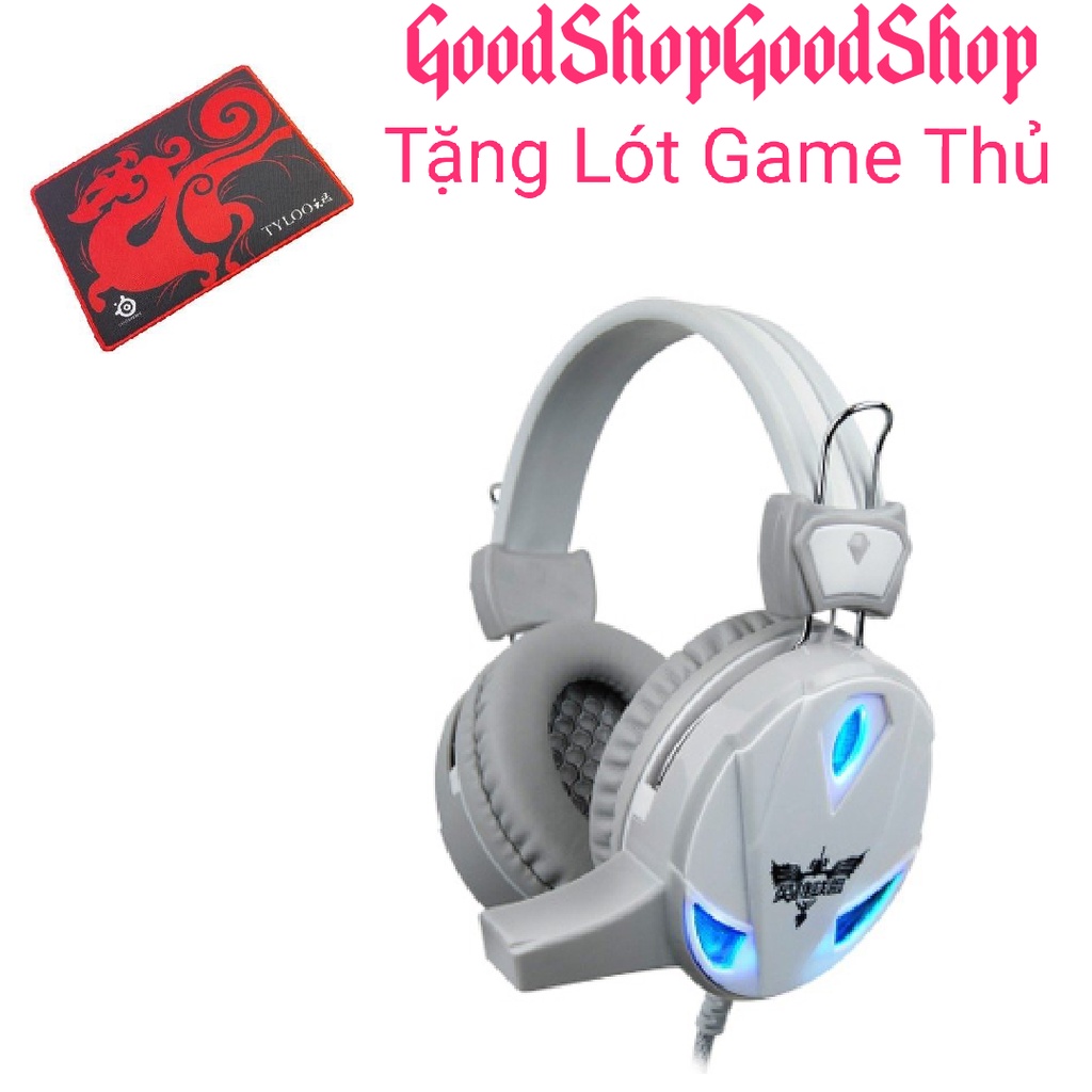 Tai nghe game thủ chụp tai có mic thoại kiểu dáng sành điệu có led H7 âm thanh cực chất (tặng kèm lót chuột game thủ)