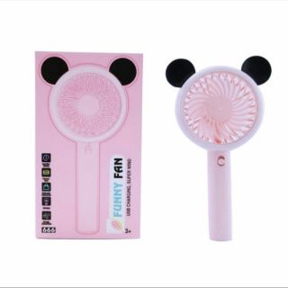 Quạt USB Mickey mini cầm tay có đèn