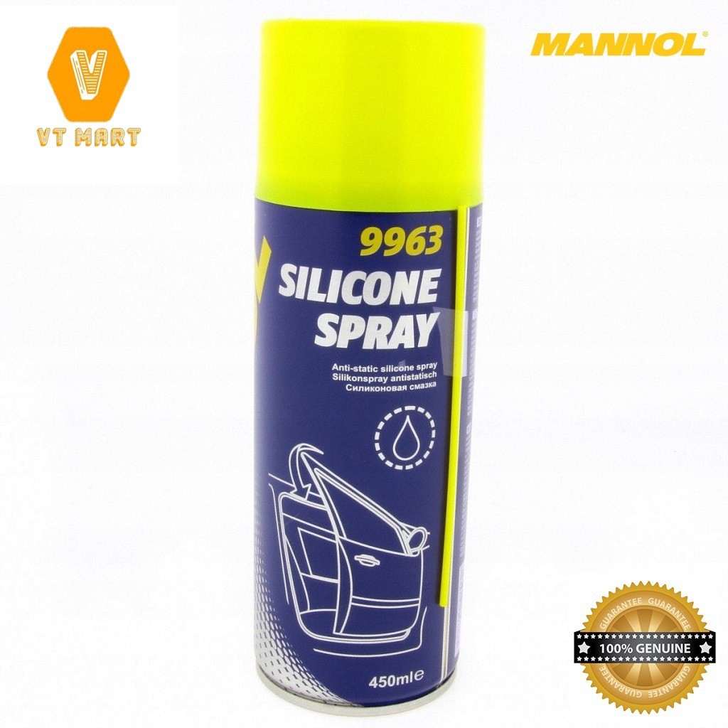 [Cao Cấp] Xịt Silicone Bảo Vệ, Làm Bóng Nội Thất Xe MANNOL 9963 - 450ML Silicone Spray-NHẬP KHẨU TỪ ĐỨC