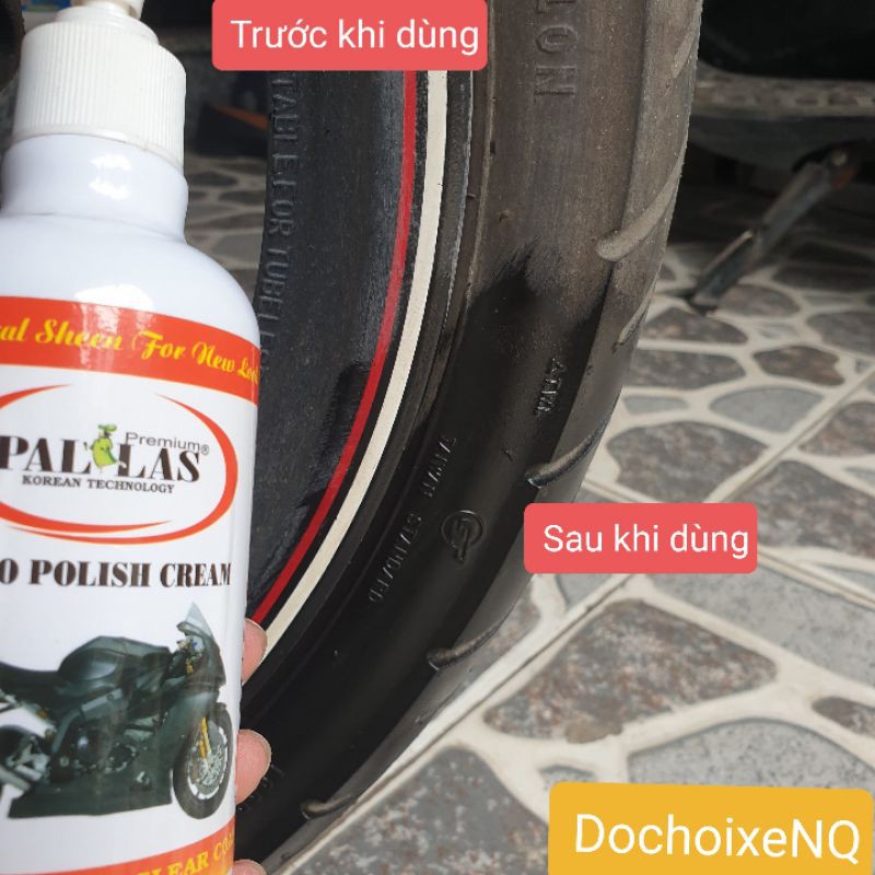 Chai phủ bóng dàn nhựa đen làm đen bóng vỏ (lốp) xe Nano pallas 250g đậm đặc phục hồi nhựa nhám bạc màu