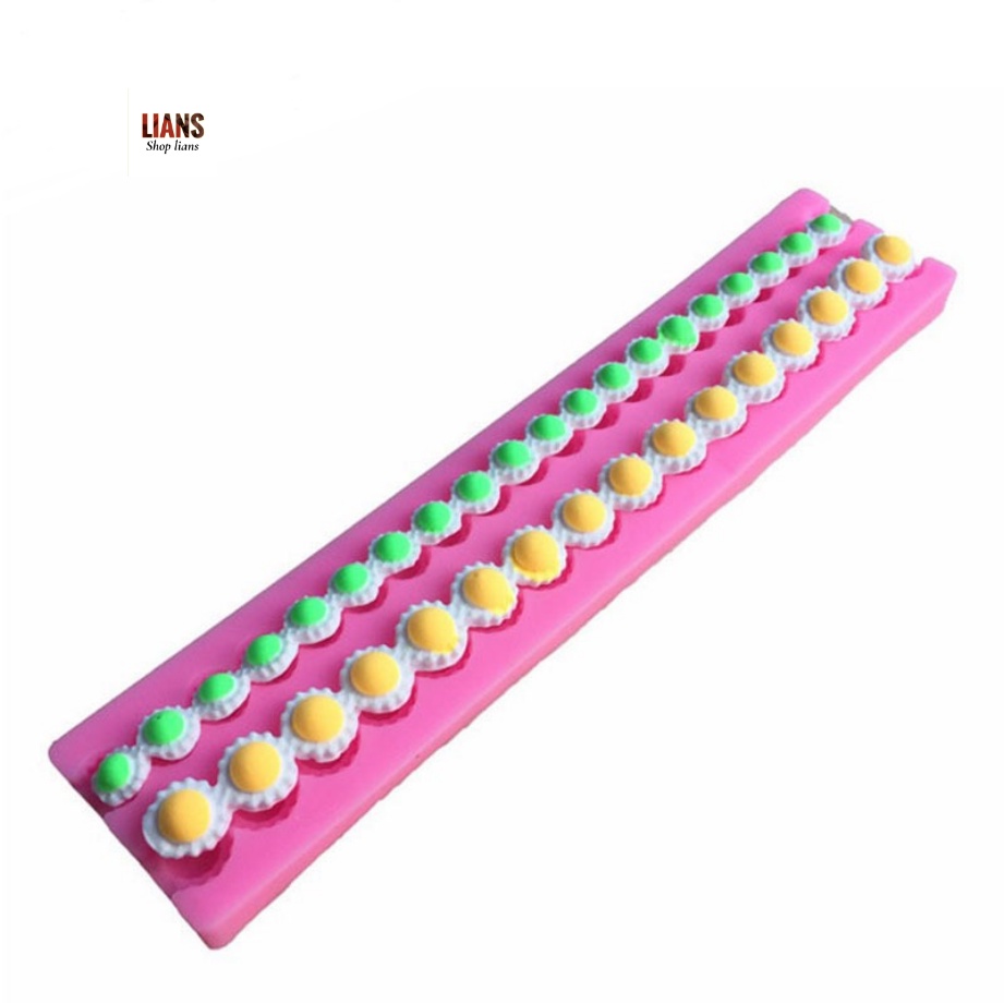 SG - Khuôn silicon tạo hình dây ngọc trai làm kẹo đường fondant trang trí bánh