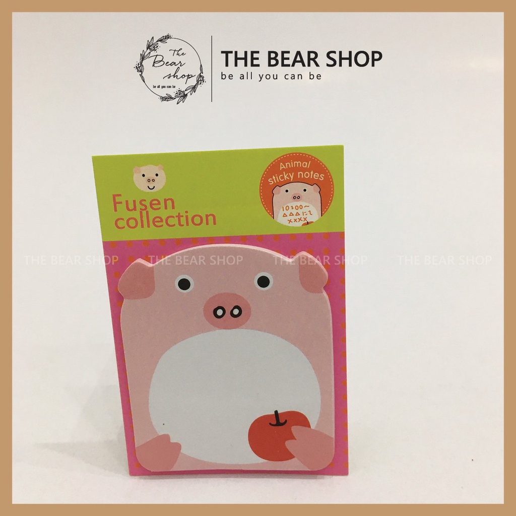 Giấy Note - Giấy ghi chú họa tiết động vật xinh xắn nhiều công dụng quà 8 tháng 3 - The Bear Shop