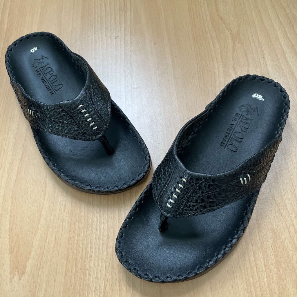 Dép Nam Xỏ Ngón Da Bò Thật 100% Cao Cấp Hàng xuất thái MPOLO Dép kẹp da bò thật 100%